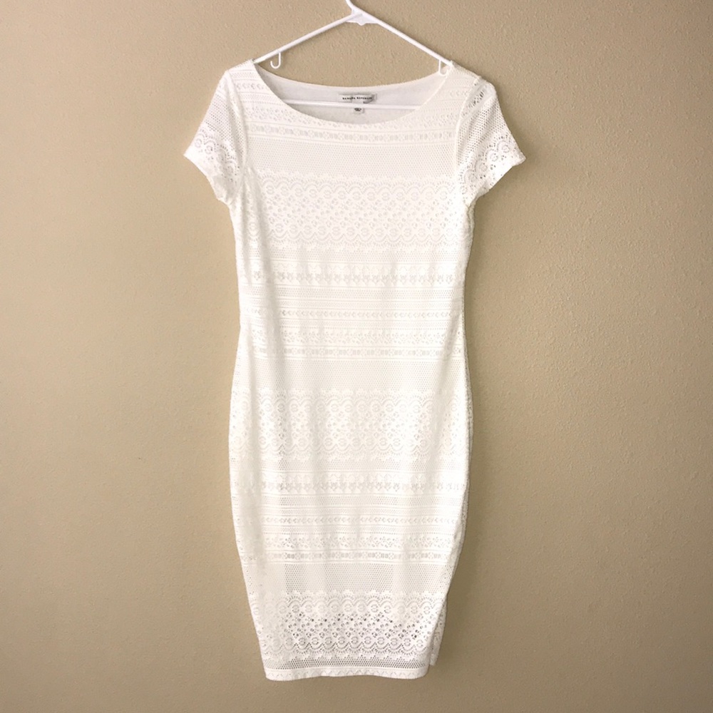 Banana Republic Cap Sleeve White Lace Dress